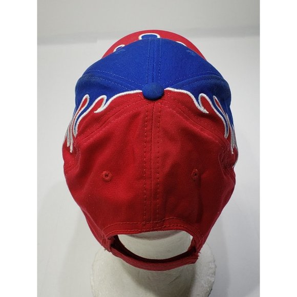 Rusty Wallace Racing Experience Hat Cap Snapback Blue W/ Red Flames Embroidered - Picture 4 of 8